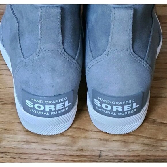 Sorel Out N About Gray Suede Waterproof Boots Sze 8.5 Womens Wedge Ankle Booties - Picture 12 of 15